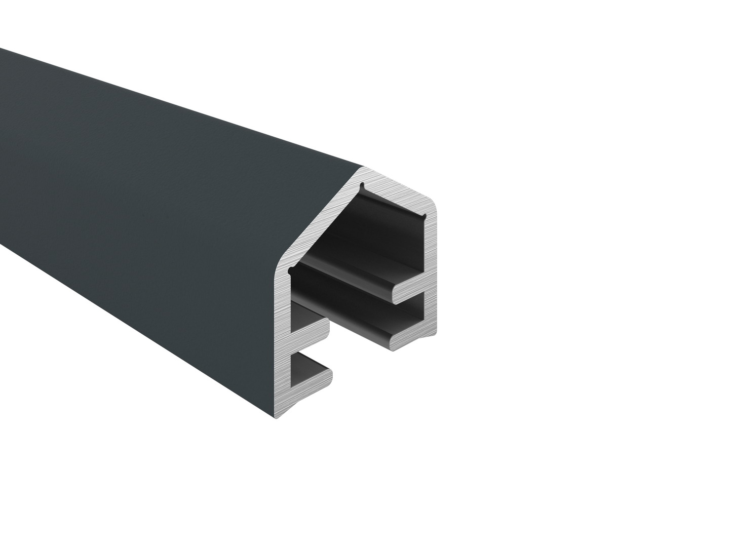 Alu Abdeckleiste 15x17mm x 200cm - Anthrazitgrau