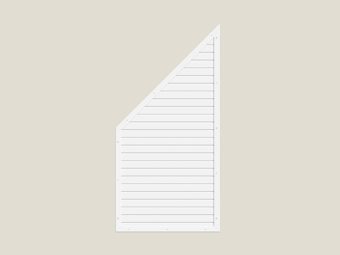 PVC Sichtschutz Schräge links 90x180/90cm - Weiß