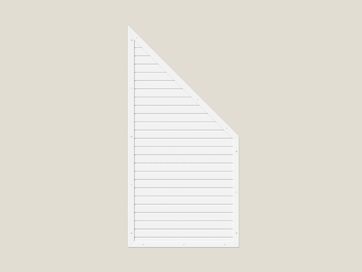 PVC Sichtschutz Schräge rechts 90x180/90cm - Weiß