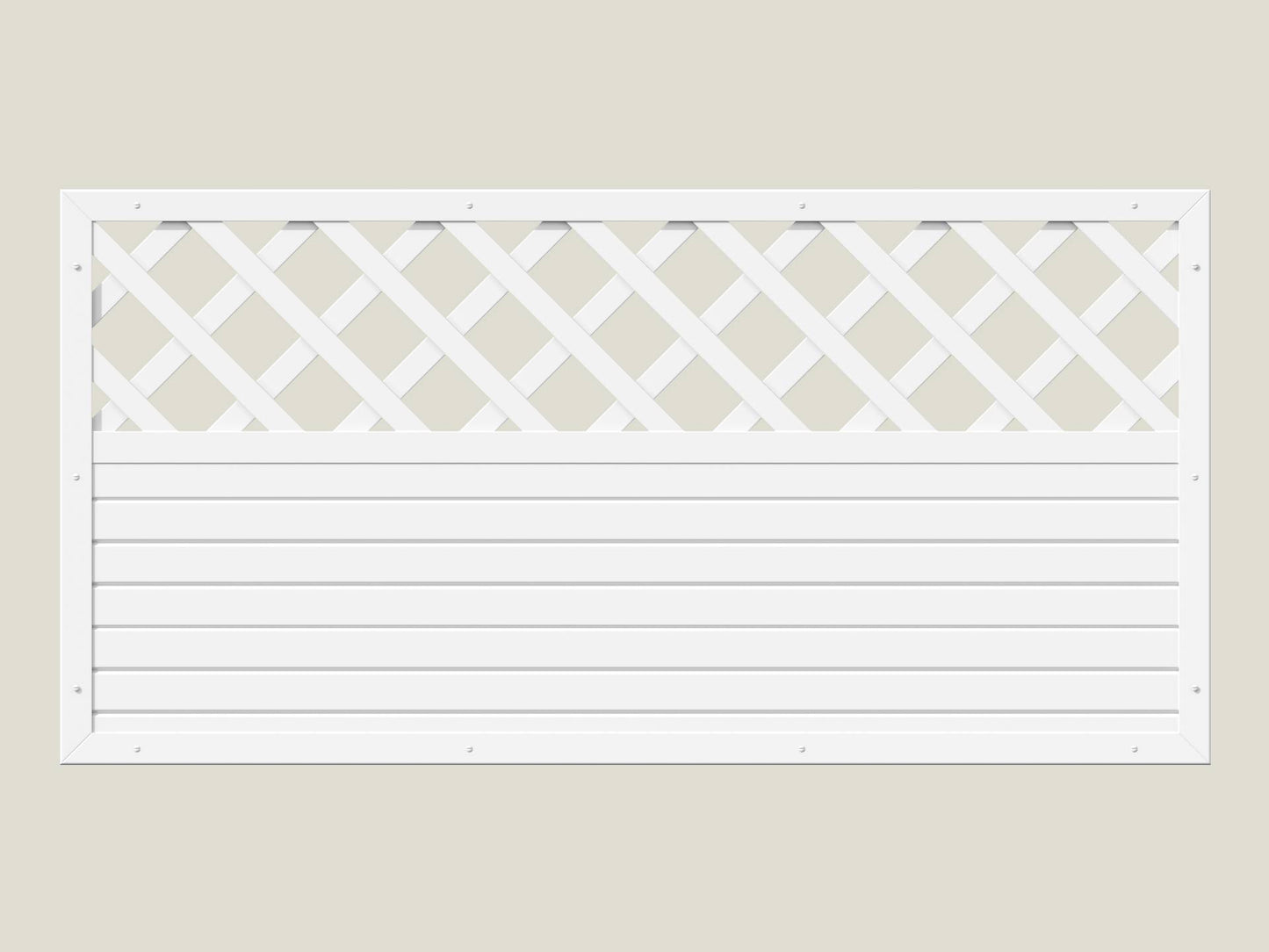 PVC Kombi-Element rechteckig 180x90cm - Weiß