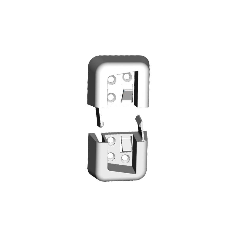 Querriegelhalter 2tlg. mit 3 Bohrschrauben