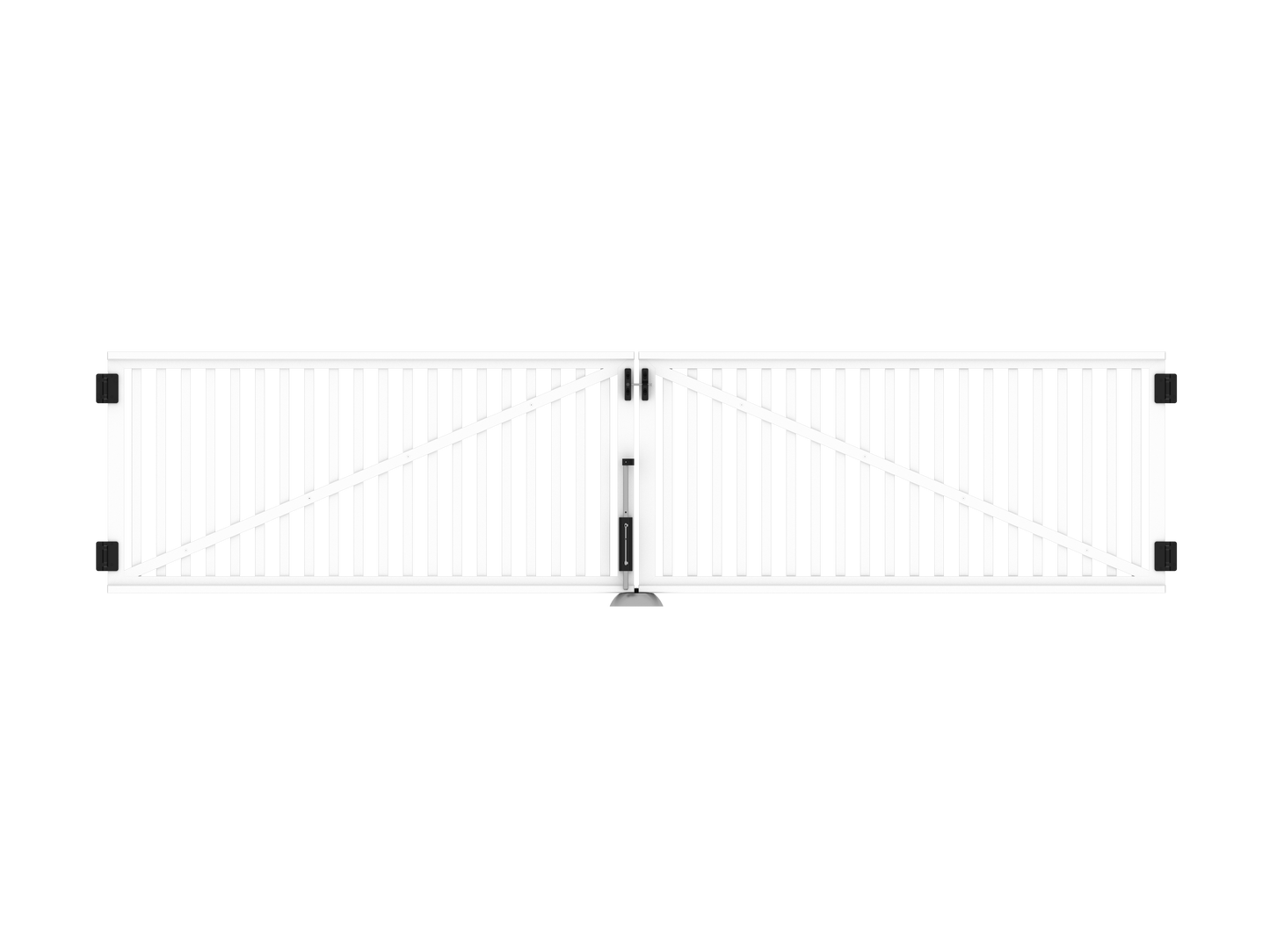 Railingzaun-Doppeltor 400cm x 90cm