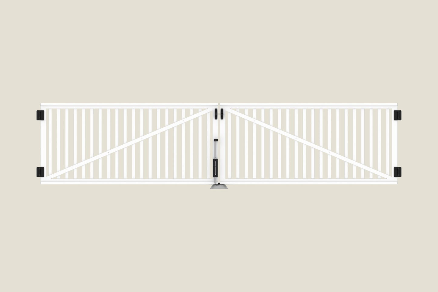 Railingzaun Kunststoff Doppeltor 400cm x 90cm