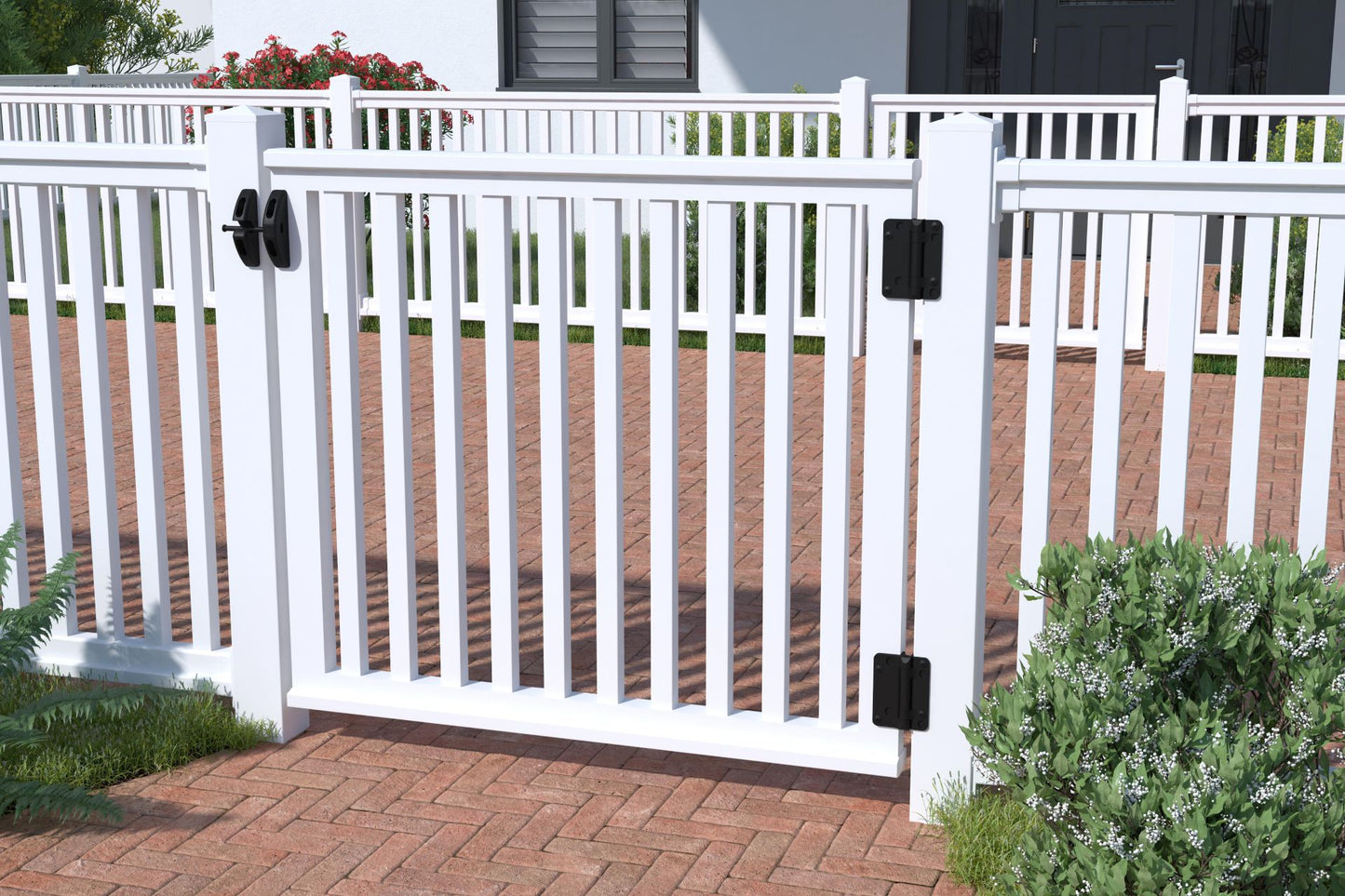 Railingzaun Kunststoff Pforte - 100 x 90cm