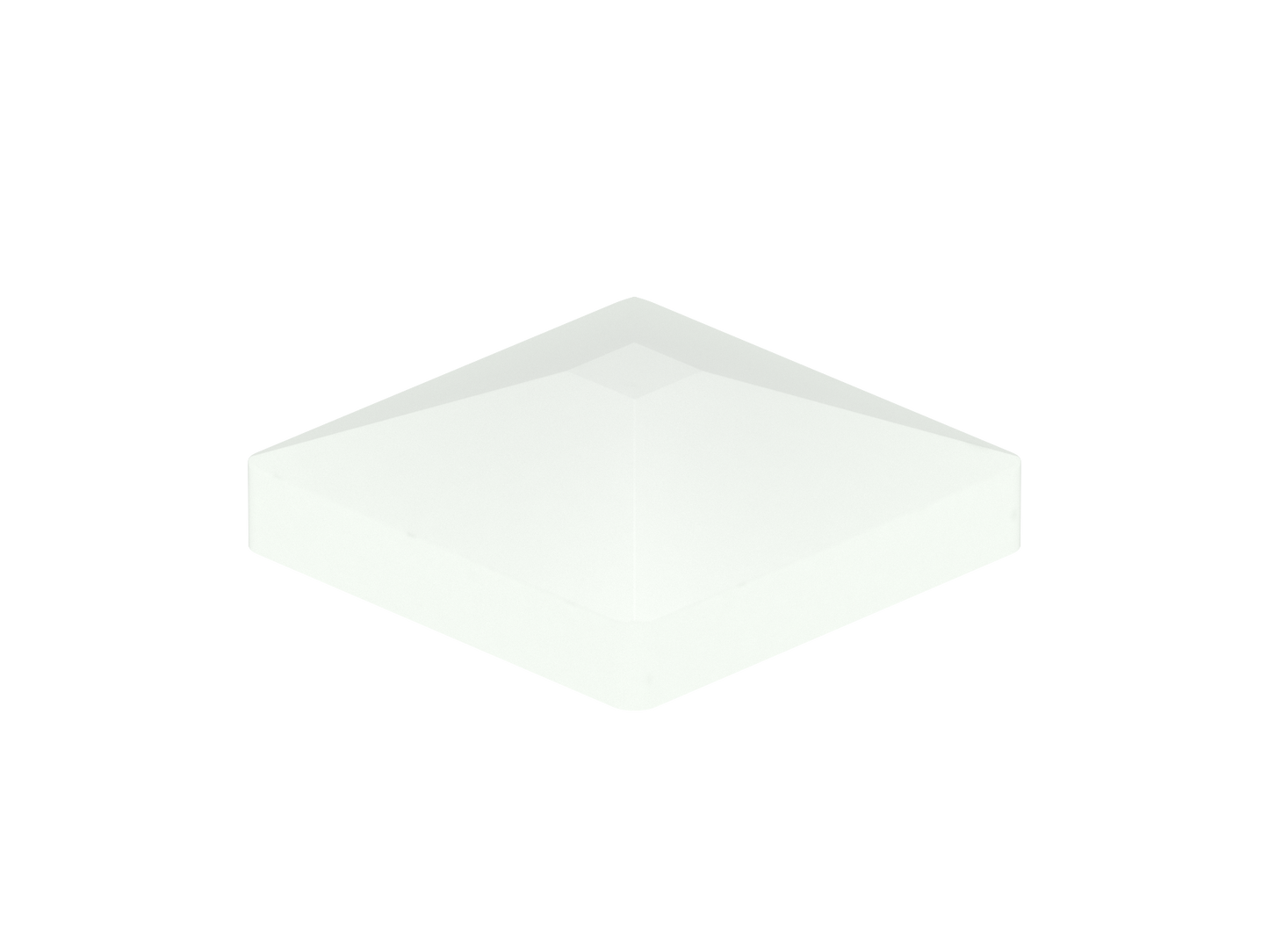 Alu Pfostenkappe Pyramide 87 x 87mm - Anthrazitgrau / Weiß pulverbeschichtet