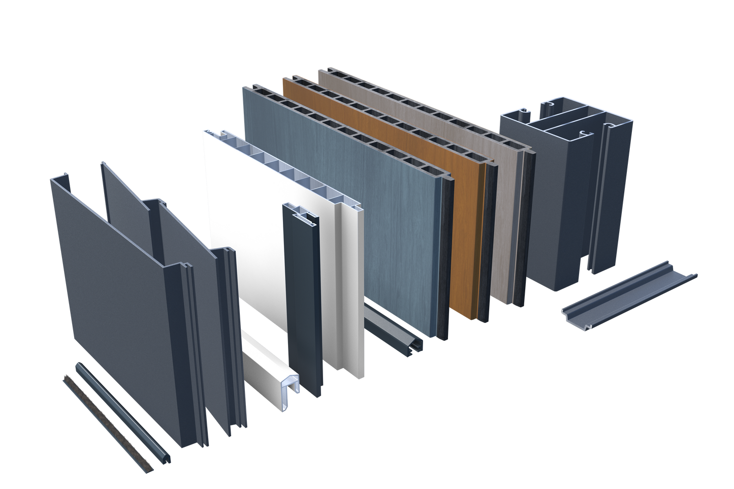 Musterbox für alle Vorgartenzaun-Stecksysteme (WPC, PVC und Aluminium)