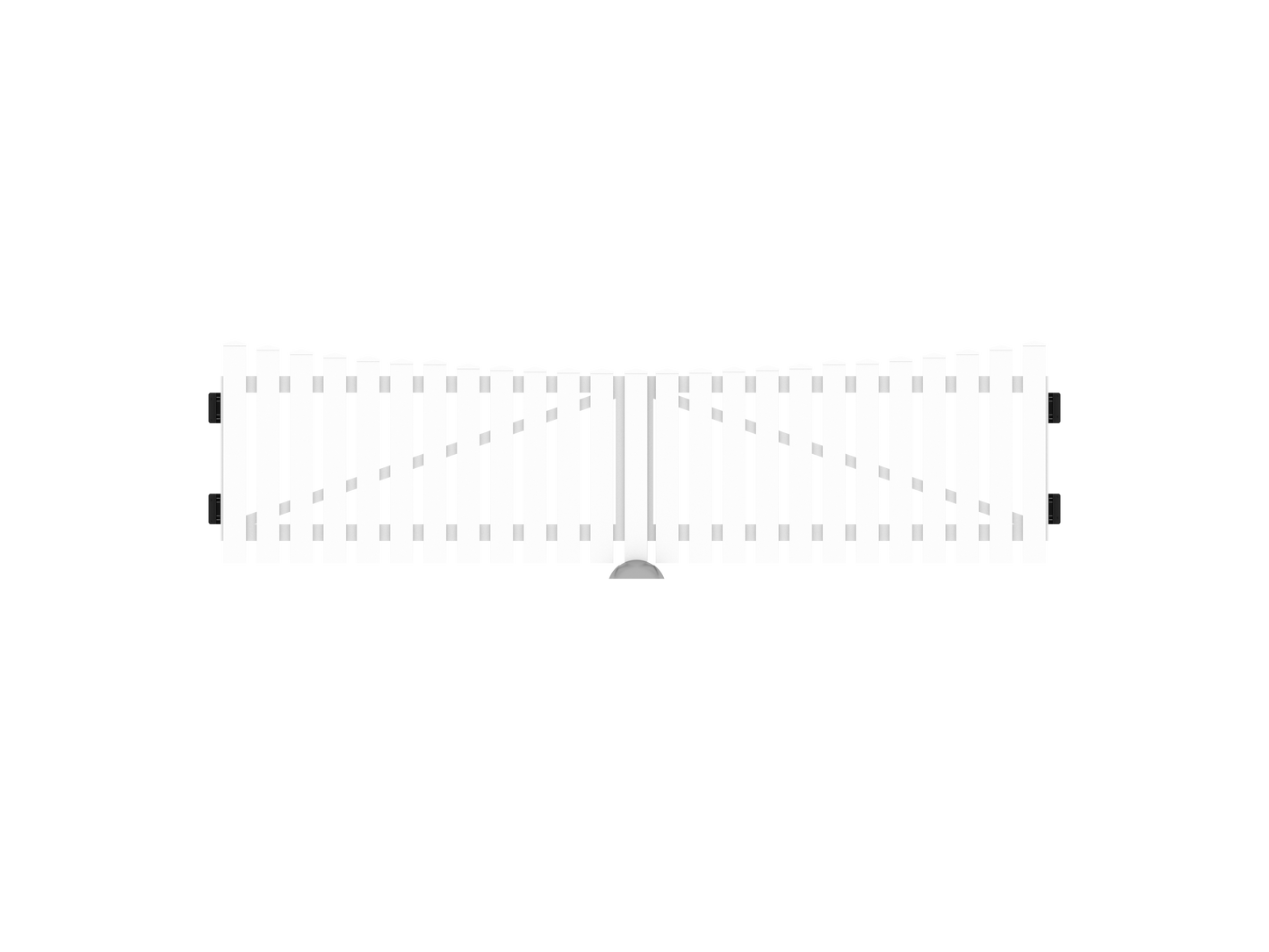 Doppeltor Bogen unten 300 x 80/70cm - weiß