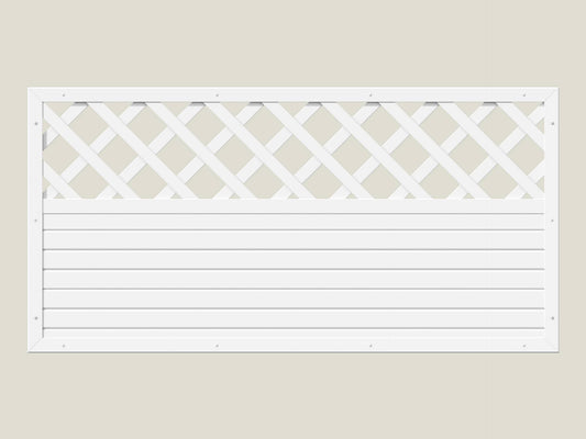 PVC Kombi-Element rechteckig 180x90cm - Weiß