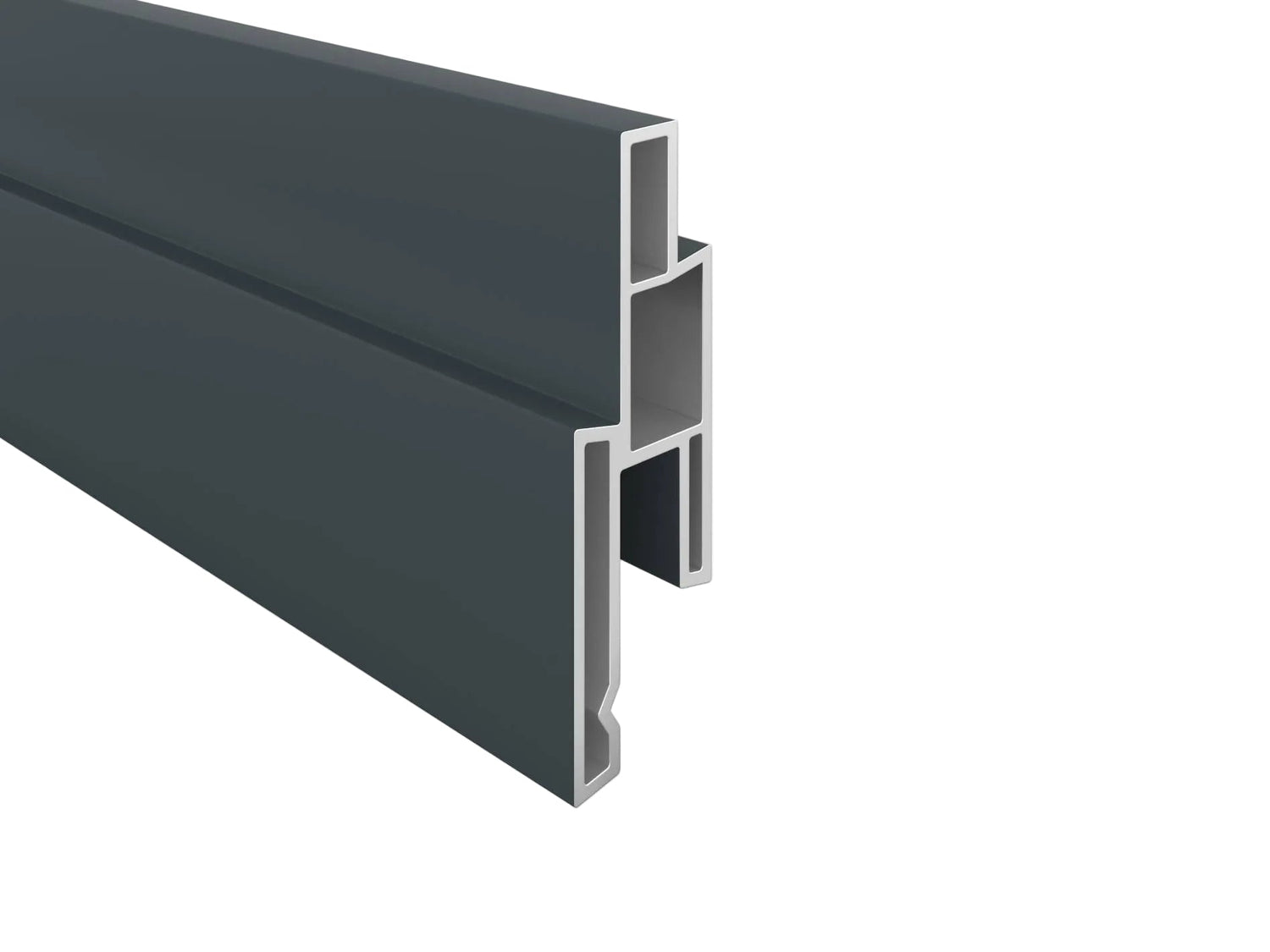 PVC vorgartenzaun Nutprofil Anthrazitgrau