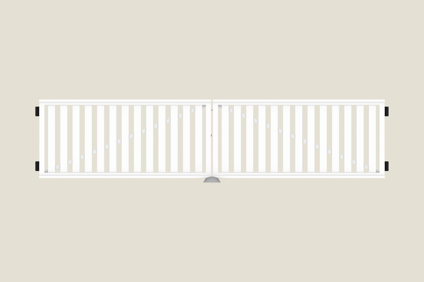 Railingzaun Kunststoff Doppeltor 400cm x 90cm