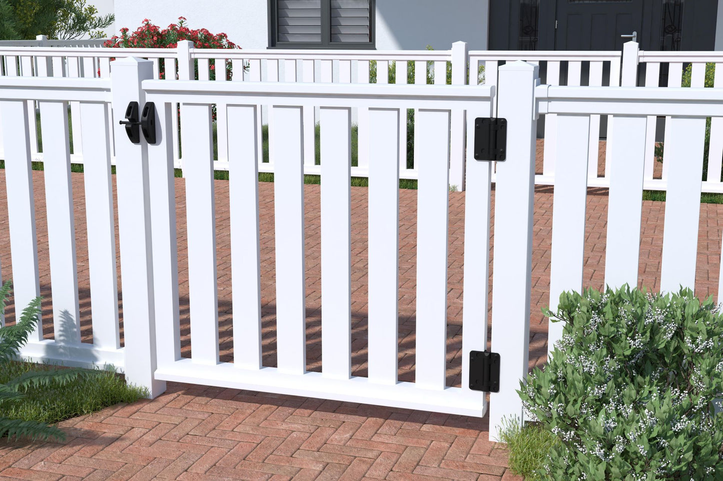 Railingzaun Kunststoff Pforte - 100 x 90cm