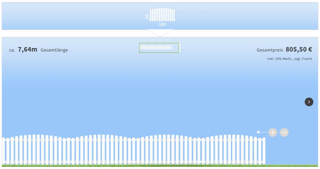 Vorgartenzaun Konfigurator