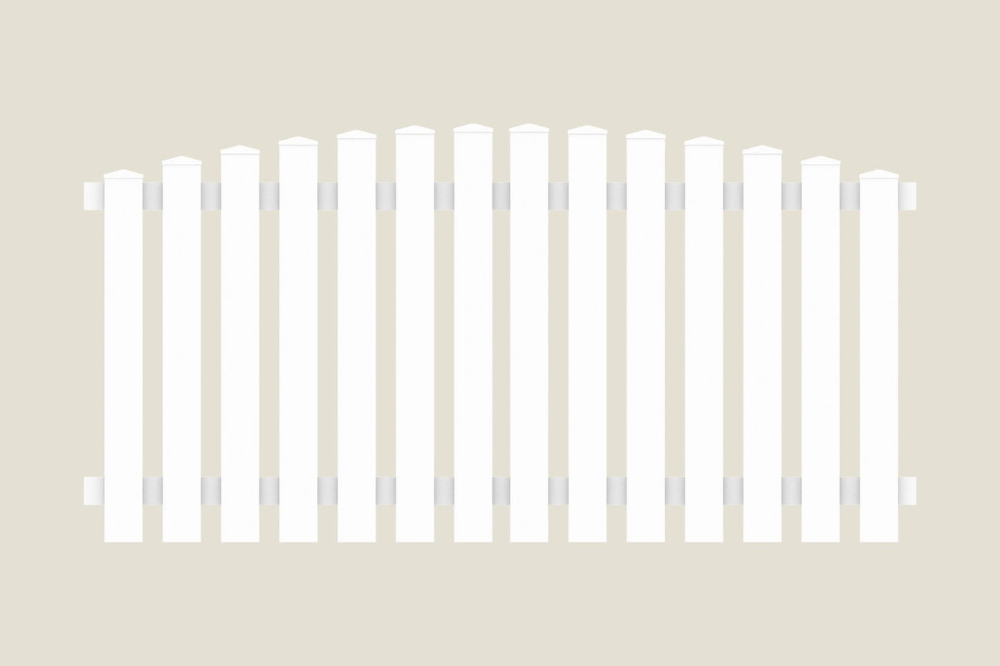 Vorgartenzaun Kunststoff 180 x 80 - weiß