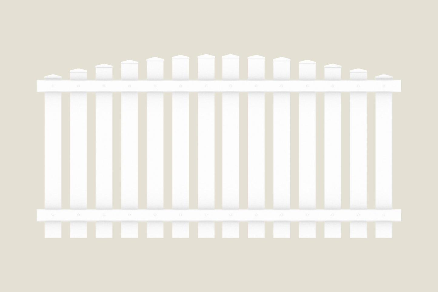 Vorgartenzaun Kunststoff 180 x 80 - weiß