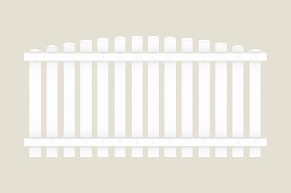 Vorgartenzaun Kunststoff 180 x 80 - weiß