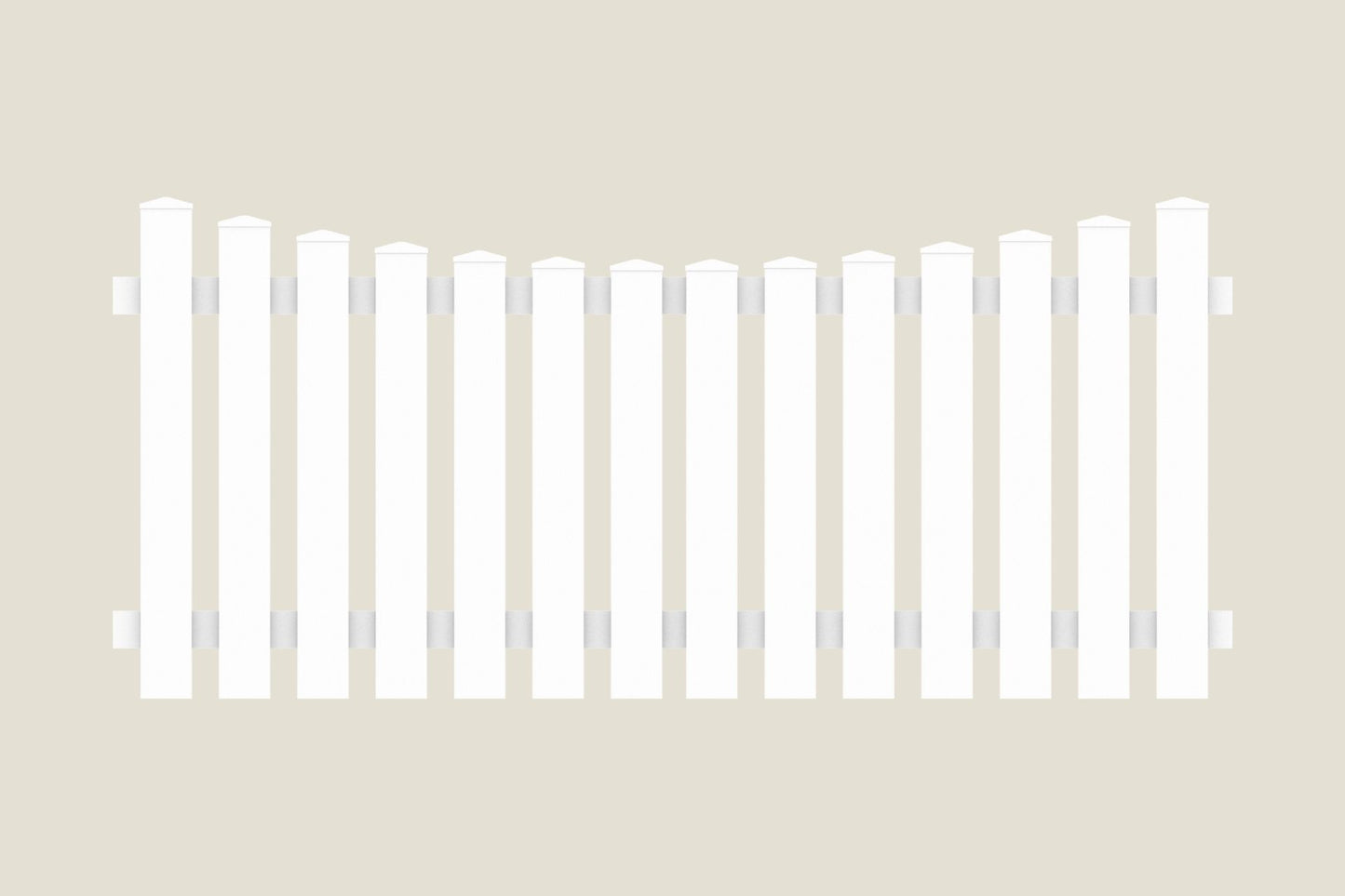 Vorgartenzaun Kunststoff 180 x 80 - weiß