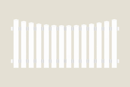 Vorgartenzaun Kunststoff 180 x 80 - weiß