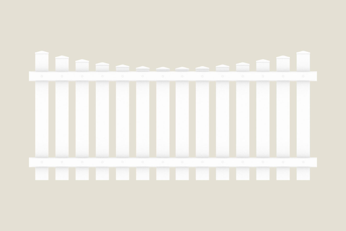 Vorgartenzaun Kunststoff 180 x 80 - weiß