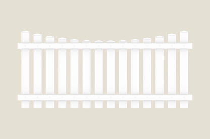 Vorgartenzaun Kunststoff 180 x 80 - weiß