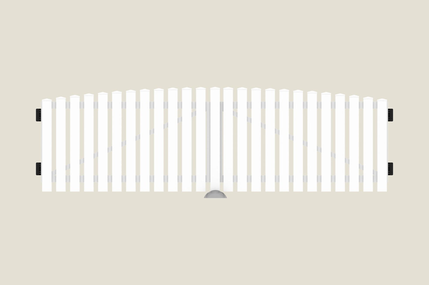 Vorgartenzaun Kunststoff Doppeltor 300 x 80cm - weiß