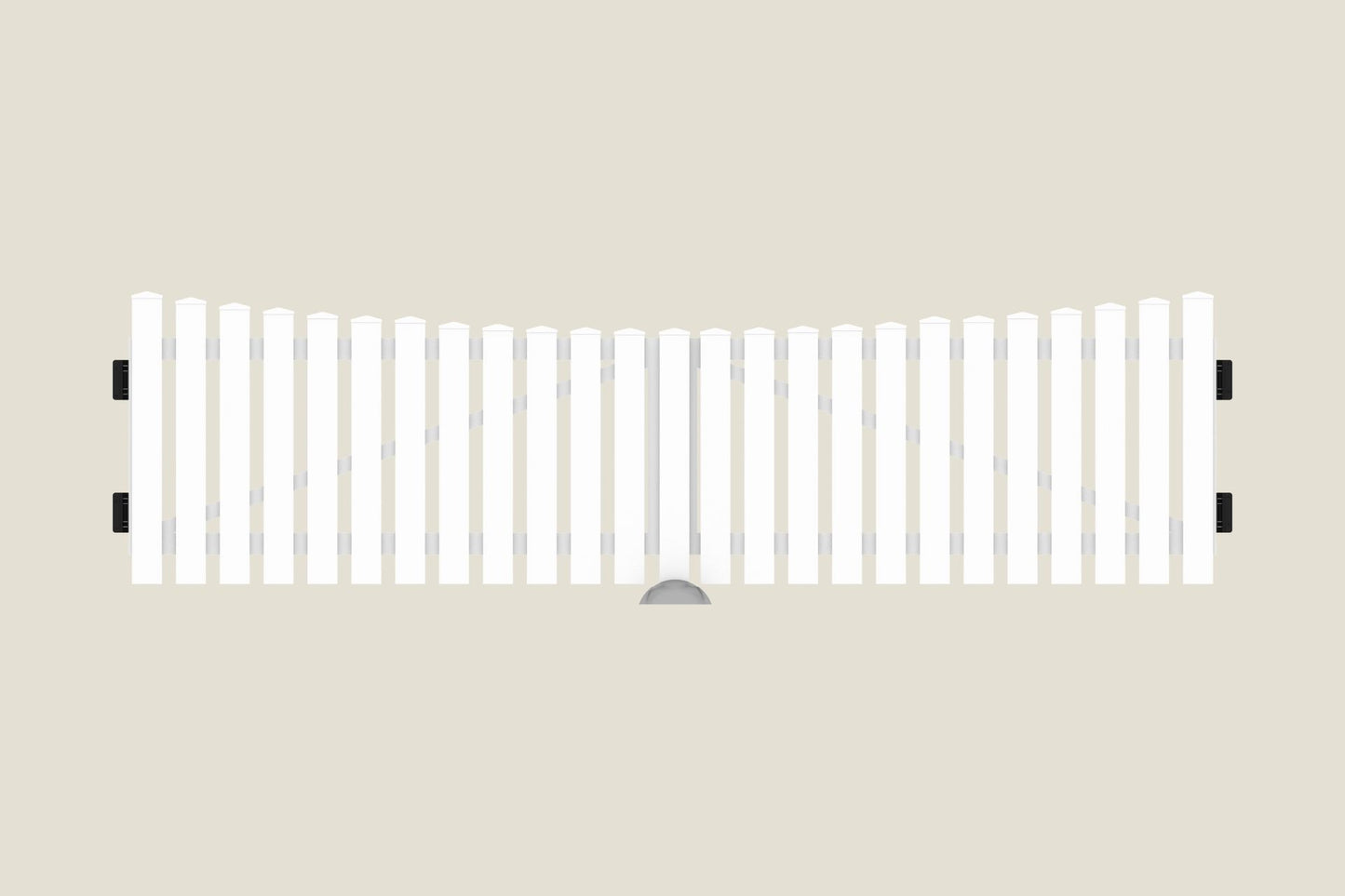 Vorgartenzaun Kunststoff Doppeltor 300 x 80cm - weiß