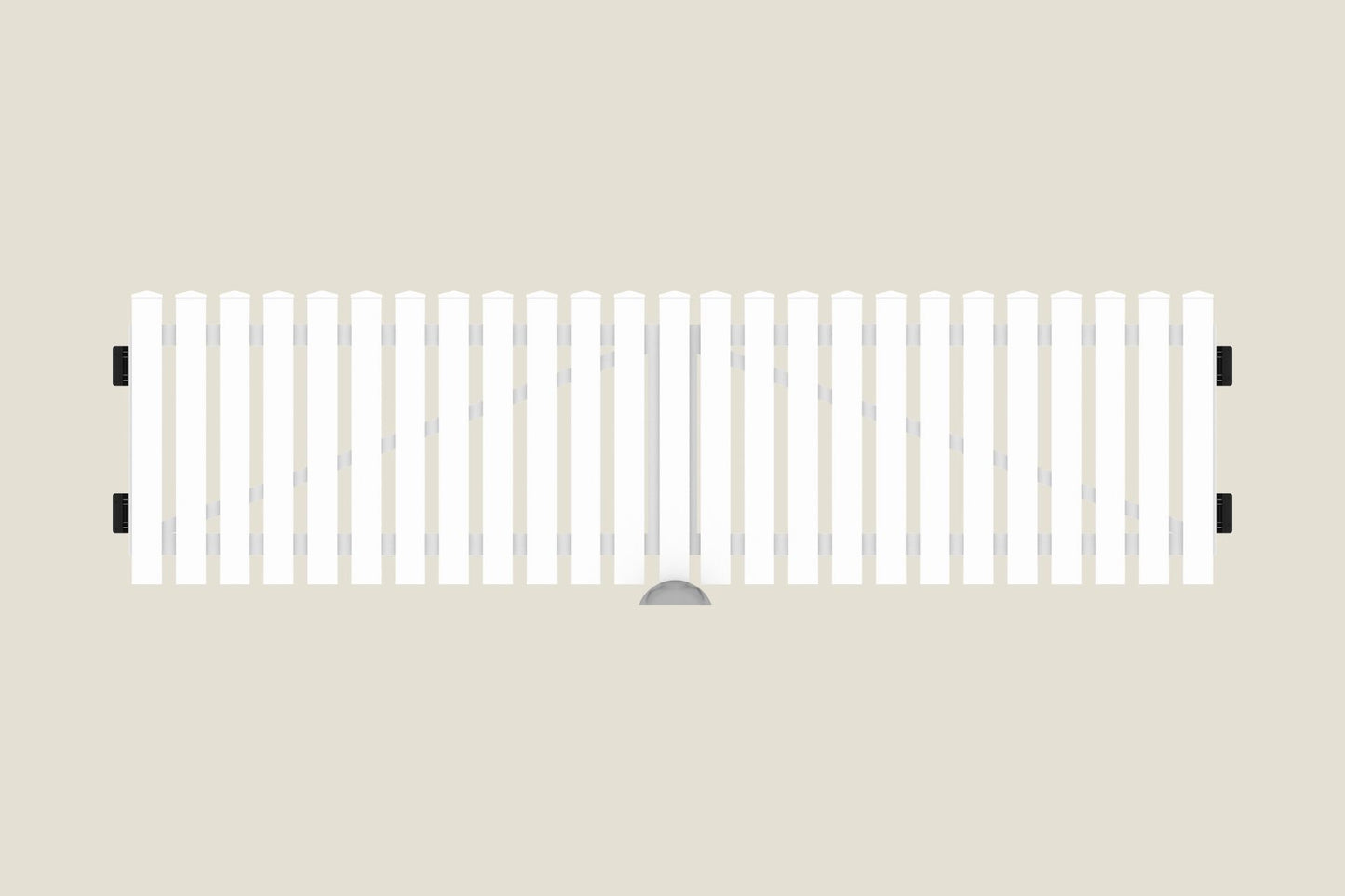 Vorgartenzaun Kunststoff Doppeltor 300 x 80cm - weiß