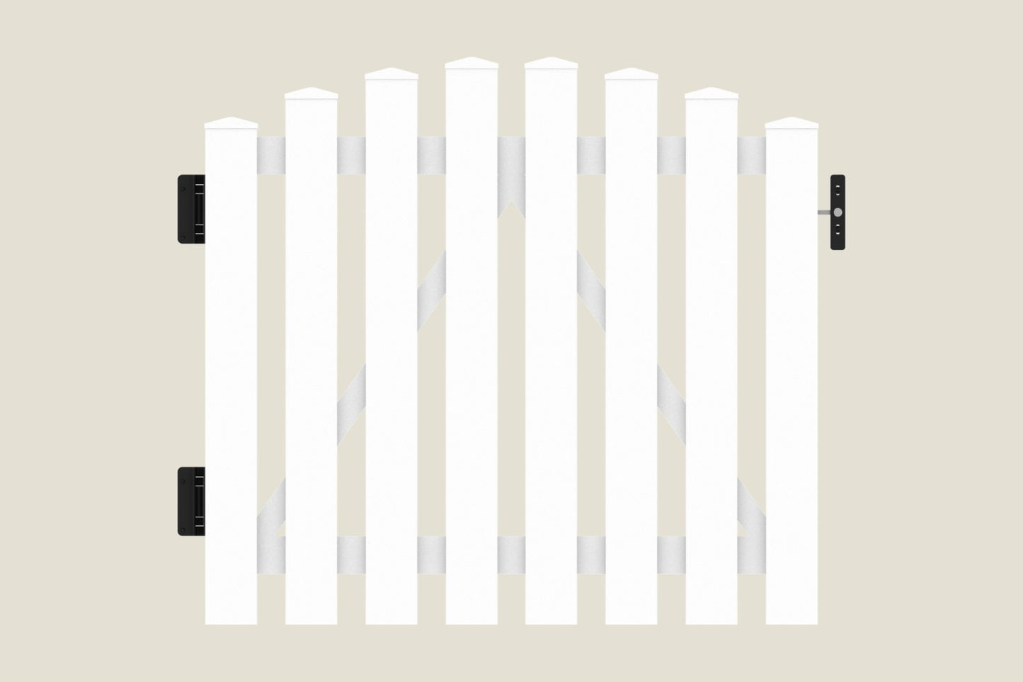 Vorgartenzaun Kunststoff Pforte 100 x 80cm - weiß