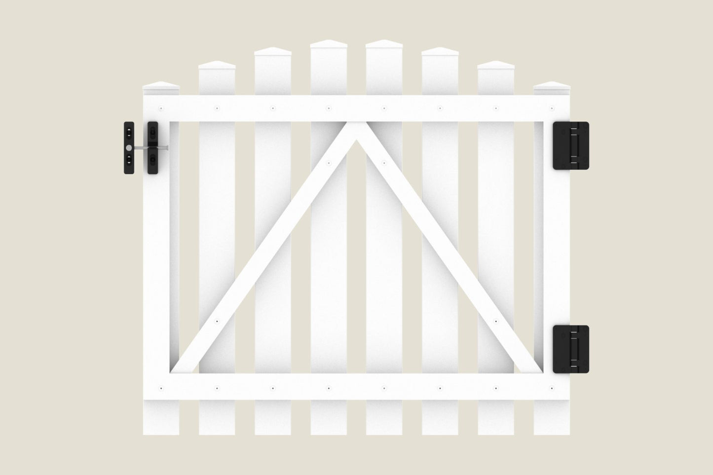 Vorgartenzaun Kunststoff Pforte 100 x 80cm - weiß
