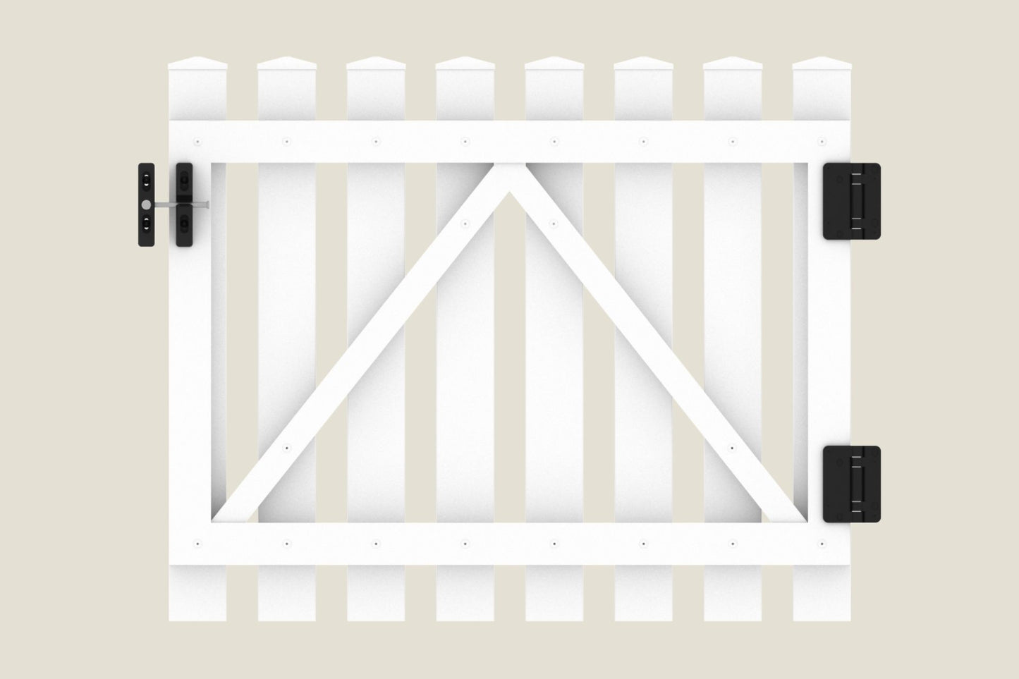 Vorgartenzaun Kunststoff Pforte 100 x 80cm - weiß