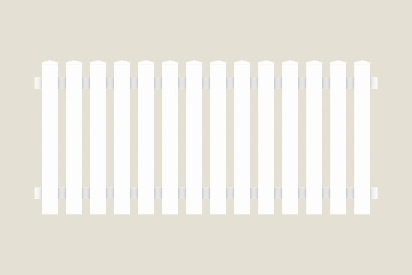 Vorgartenzaun Kunststoff 180 x 80 - weiß