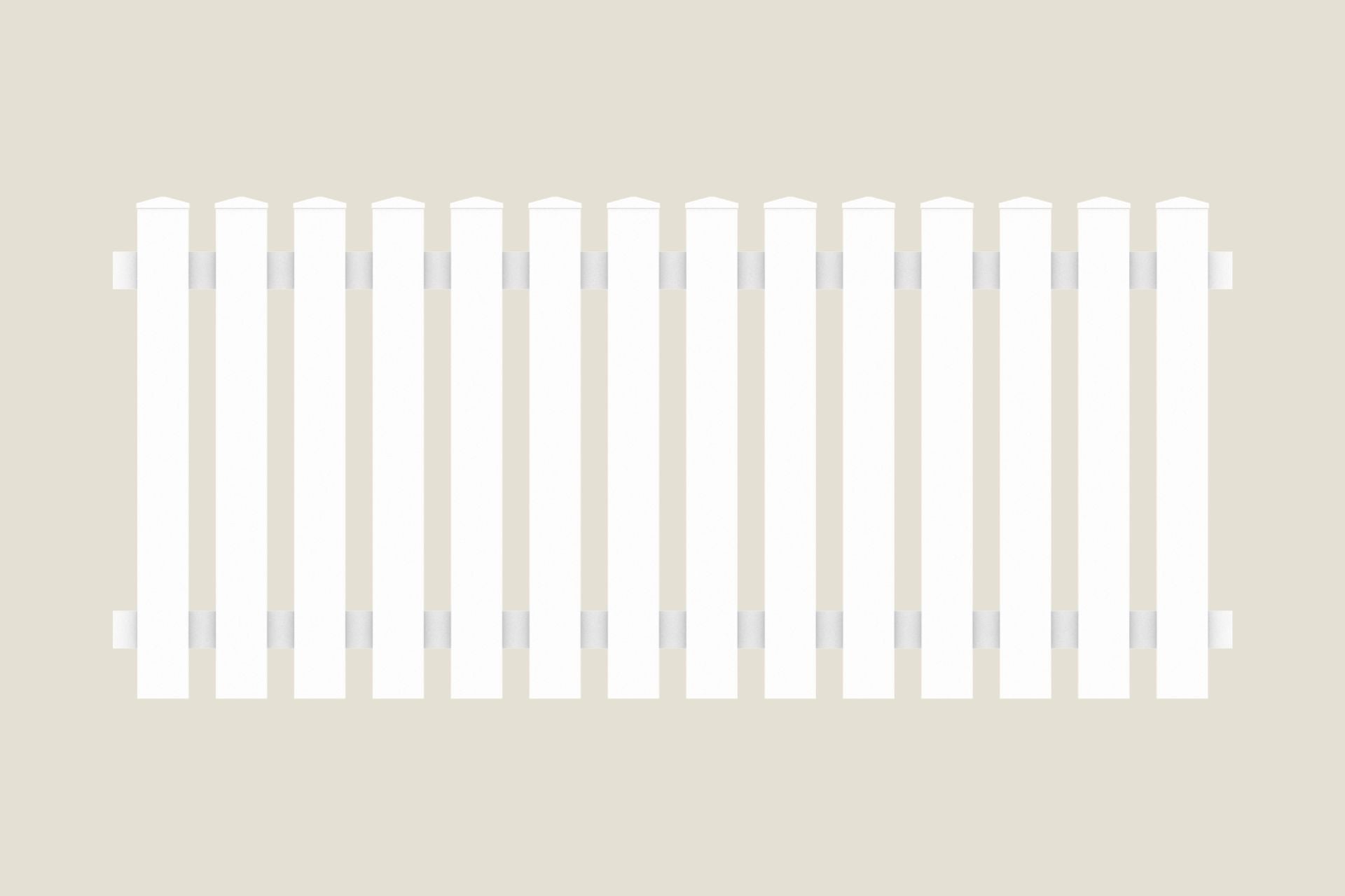 Vorgartenzaun Kunststoff gerade aussen