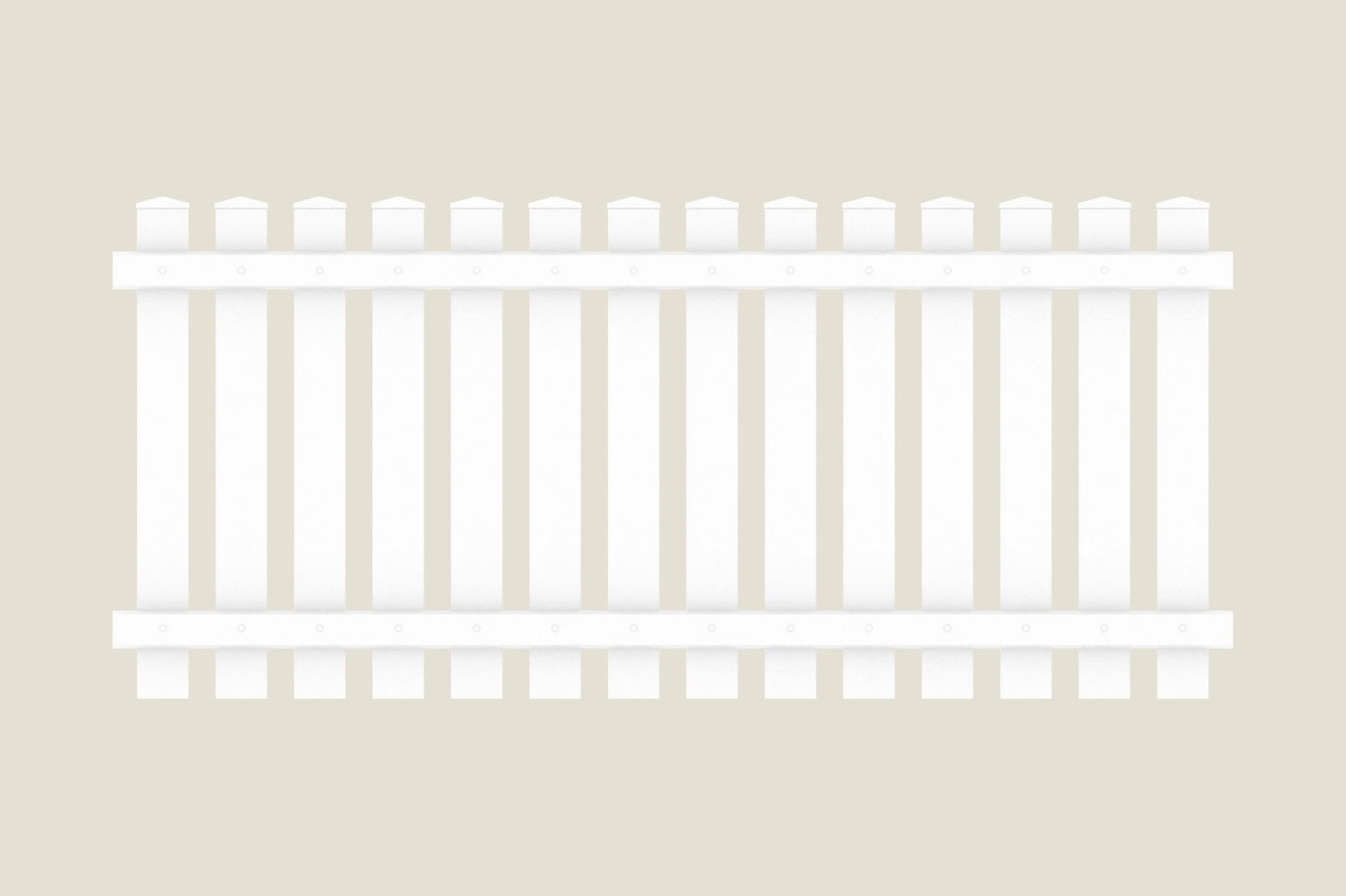 Vorgartenzaun Kunststoff 180 x 80 - weiß