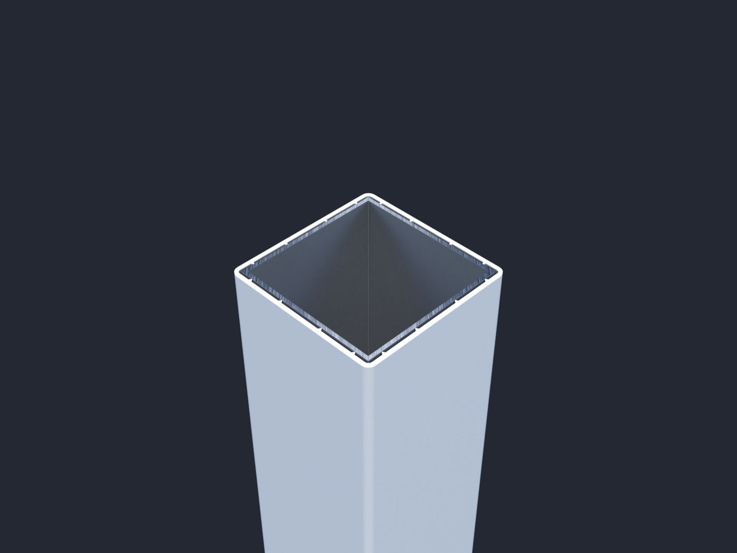 Vorgartenzaun PVC Torpfosten 8_7x8_7cm mit Alukern