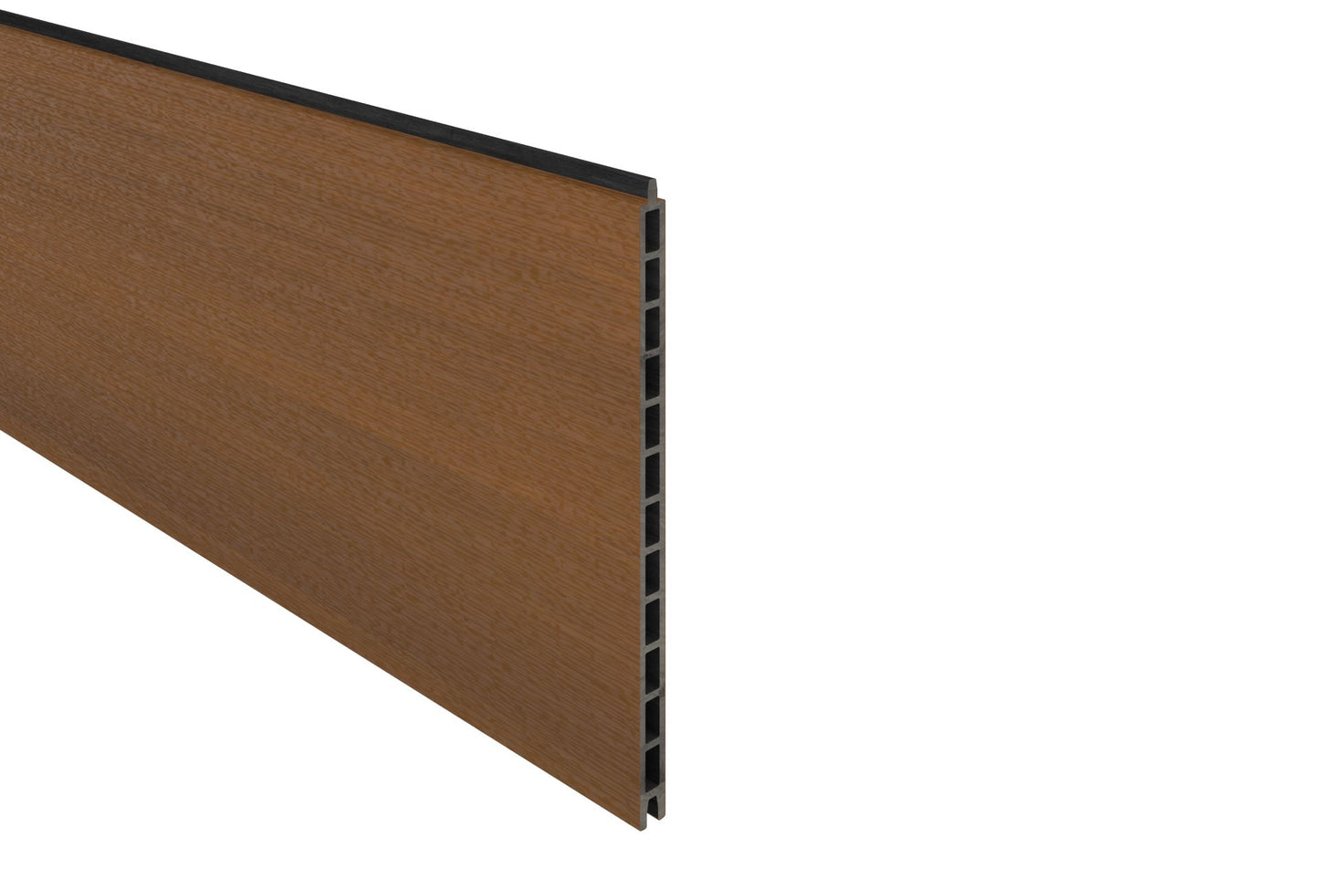 WPC Vorgartenzaun Fuellprofilk Walnuss