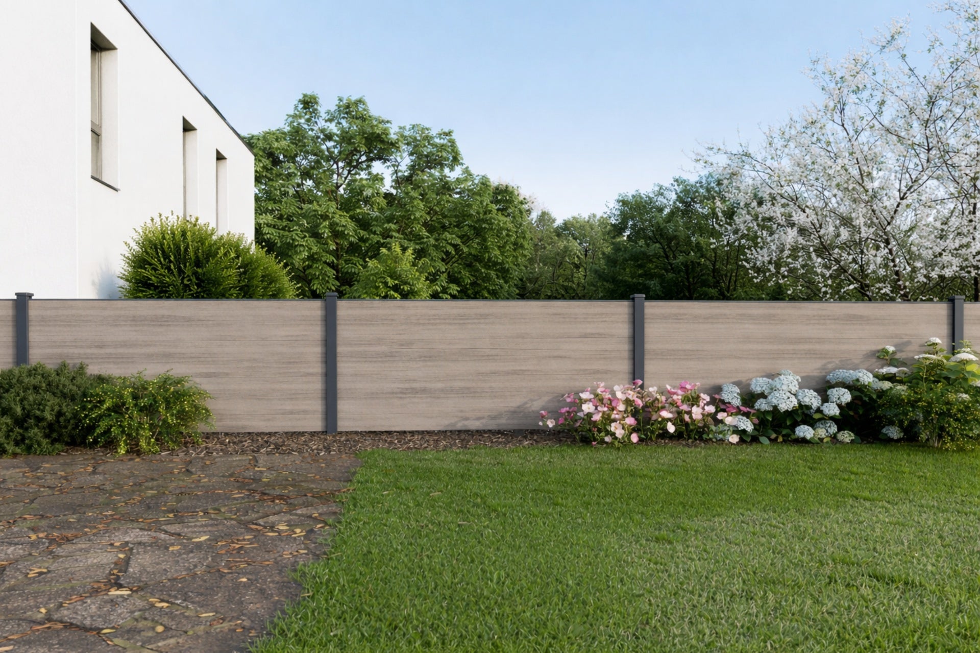 WPC Vorgartenzaun Stecksystem Antique