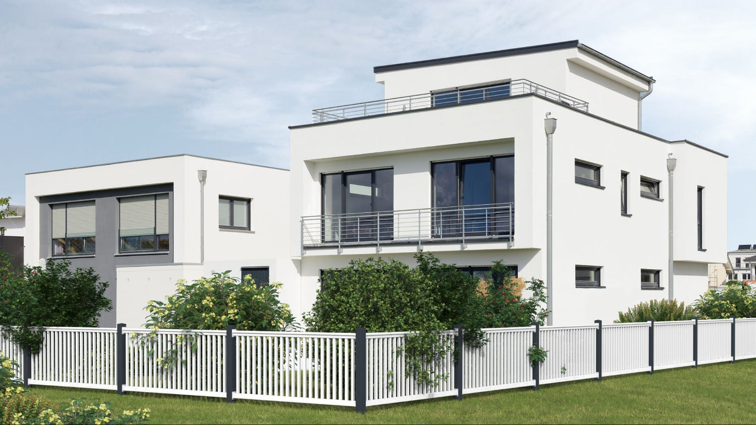 Railingzaun PVC 35er Latte