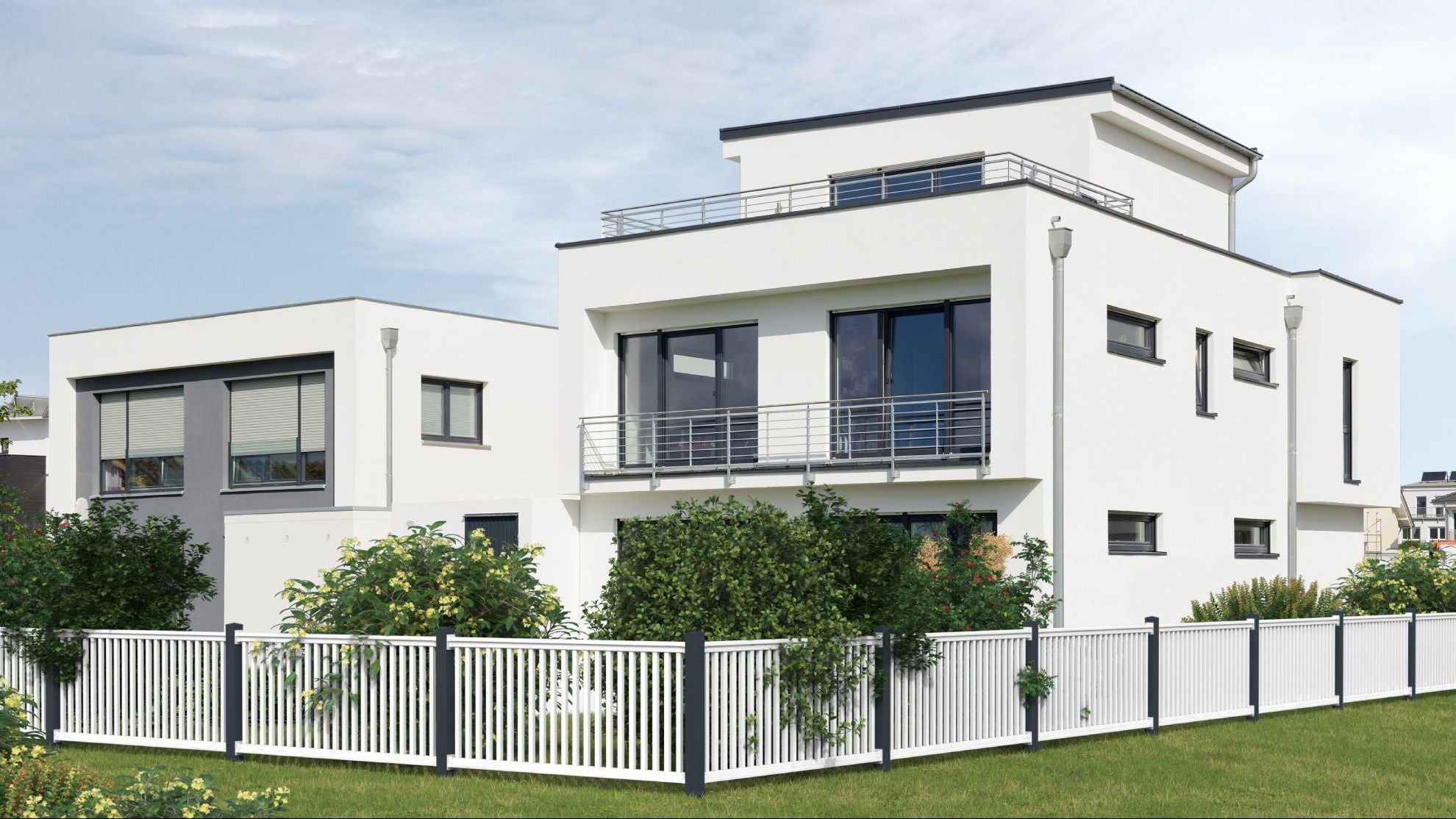 Railingzaun PVC 35er Latte