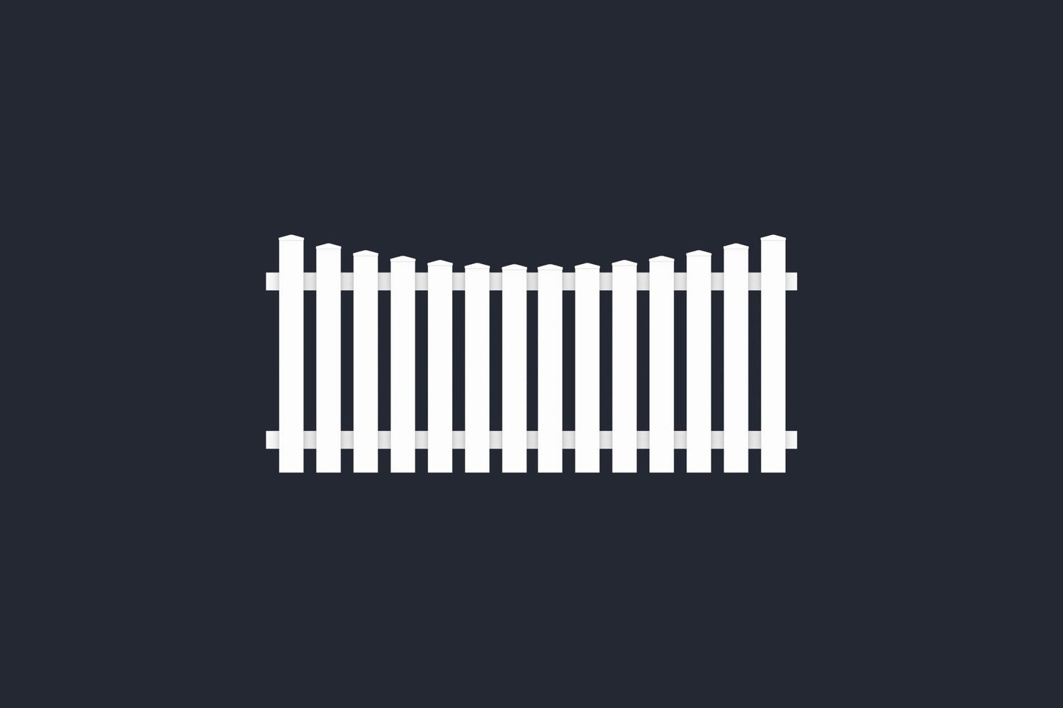 Vorgartenzaun Kunststoff Bogen unten Element