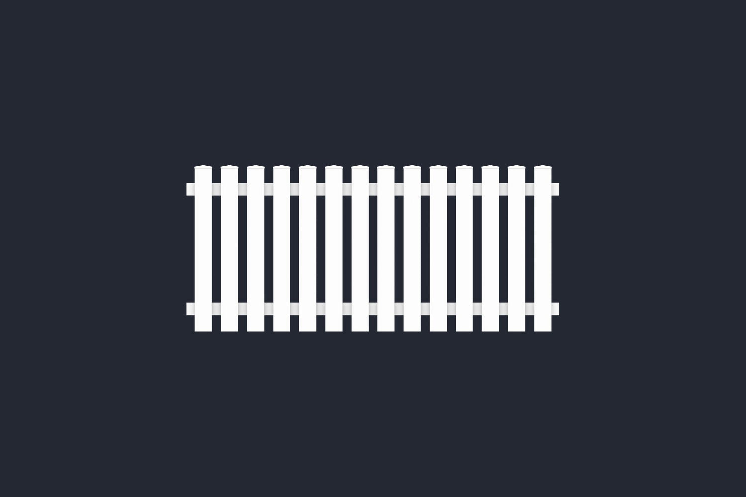 Vorgartenzaun Kunststoff gerade Element