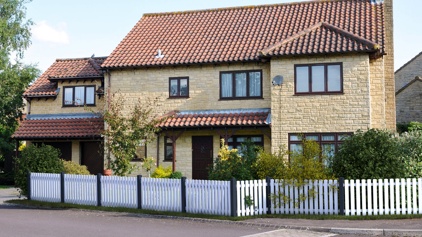 Vorgartenzaun PVC gerade