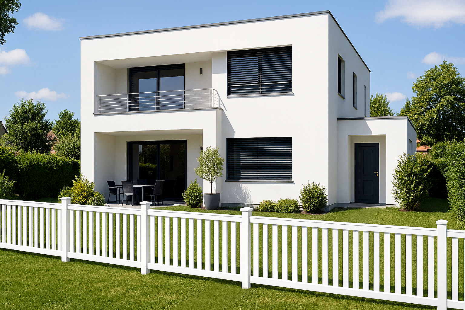 Vorgartenzaun weiss