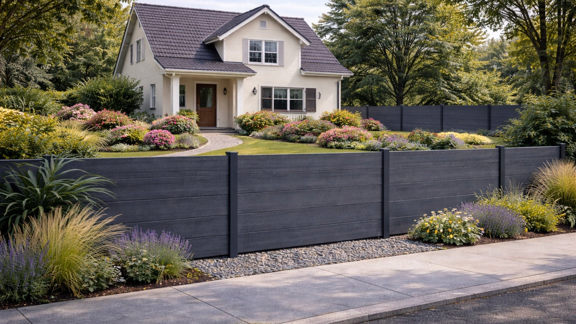 WPC Vorgartenzaun Stecksystem